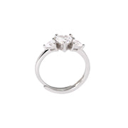 Mabina Anello in argento con zircone cuore 523435